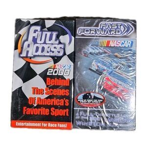 Lot Of 2x Vtg NASCAR VHS Video Tapes - 2000 Full Access + 2001 Fast Forward NEW